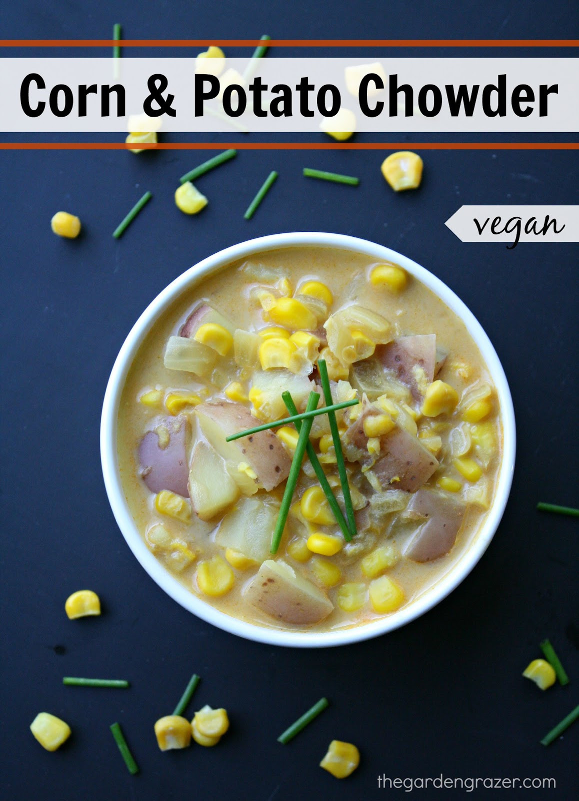 Vegetarian Potato Corn Chowder
 ve arian corn and potato chowder