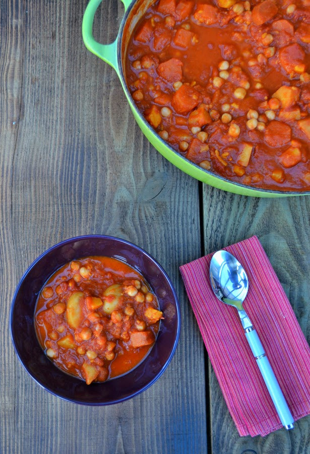 Vegetarian Potato Stew
 Hearty Chickpea and Sweet Potato Stew Tinned Tomatoes