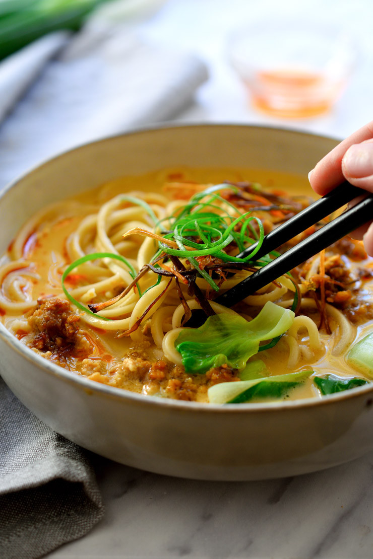 Vegetarian Ramen Recipes
 Vegan Ramen with Creamy Sesame Broth