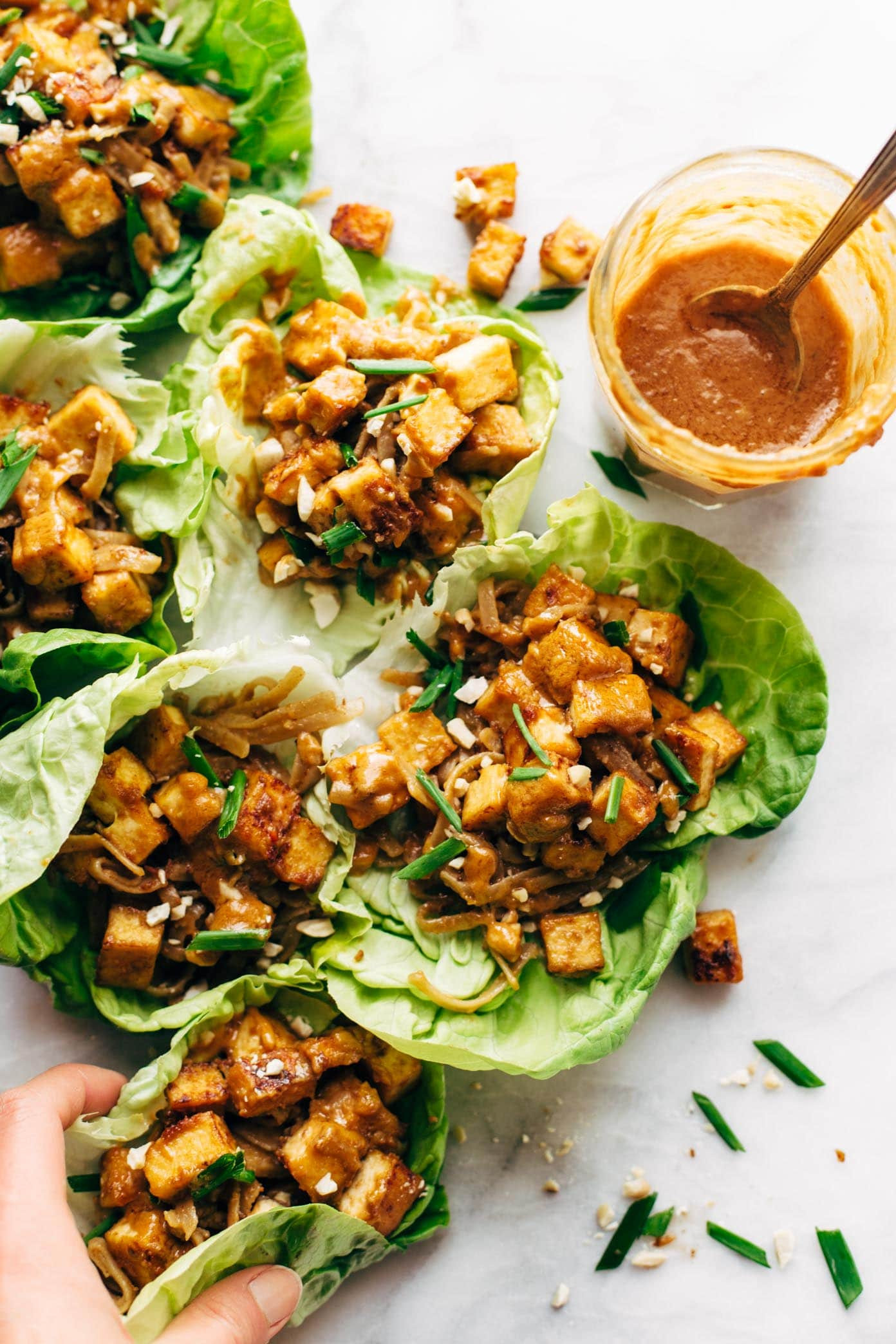Vegetarian Recipes Pinterest
 Firecracker Vegan Lettuce Wraps Recipe Pinch of Yum