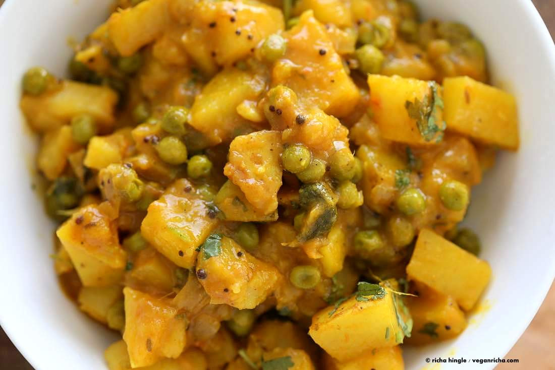 Vegetarian Recipes Potato
 Vegan Bombay Potatoes and Peas Vegan Richa