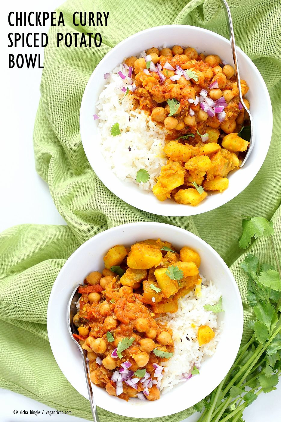 Vegetarian Recipes Potato
 Easy Chickpea Curry and Spiced Potato Bowl Vegan Richa