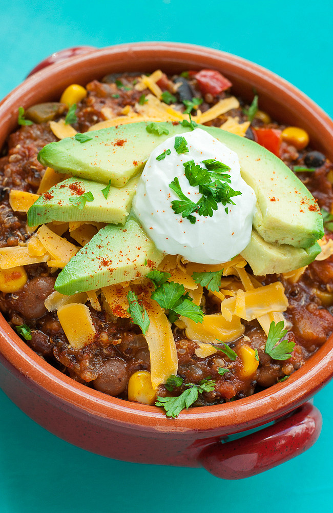 Vegetarian Recipes With Quinoa
 Healthy Ve arian Quinoa Chili