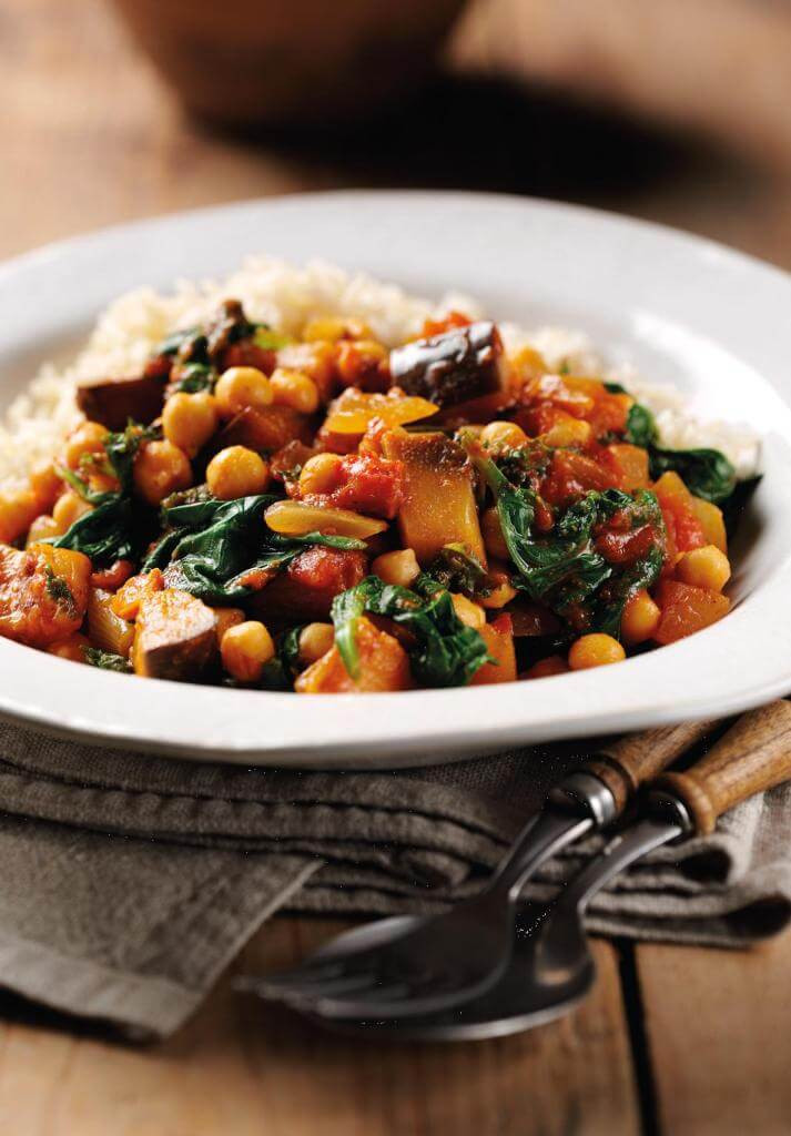 Vegetarian Recipes With Spinach
 Spinach & Aubergine Curry Ve arian Recipe