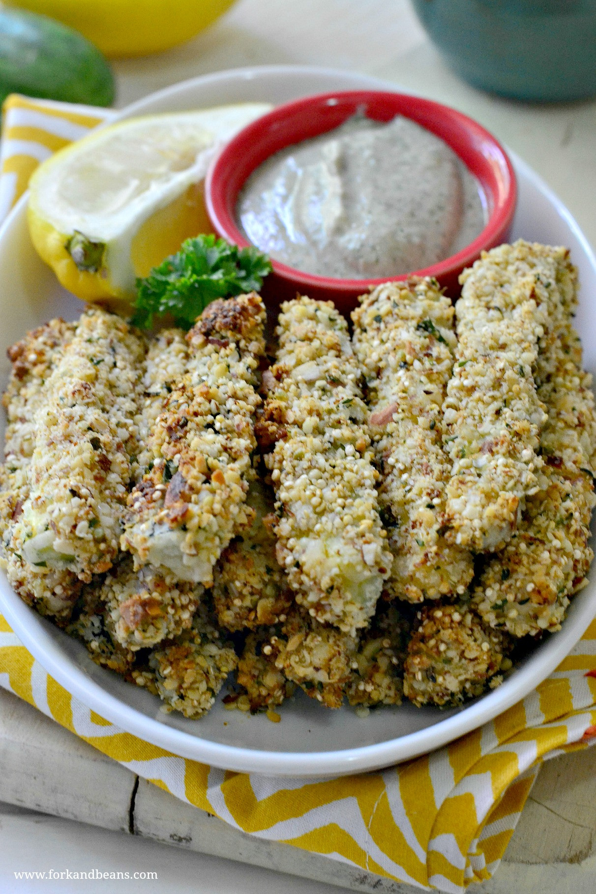 Vegetarian Recipes With Zucchini
 Baked Vegan Zucchini Fries Fork and Beans