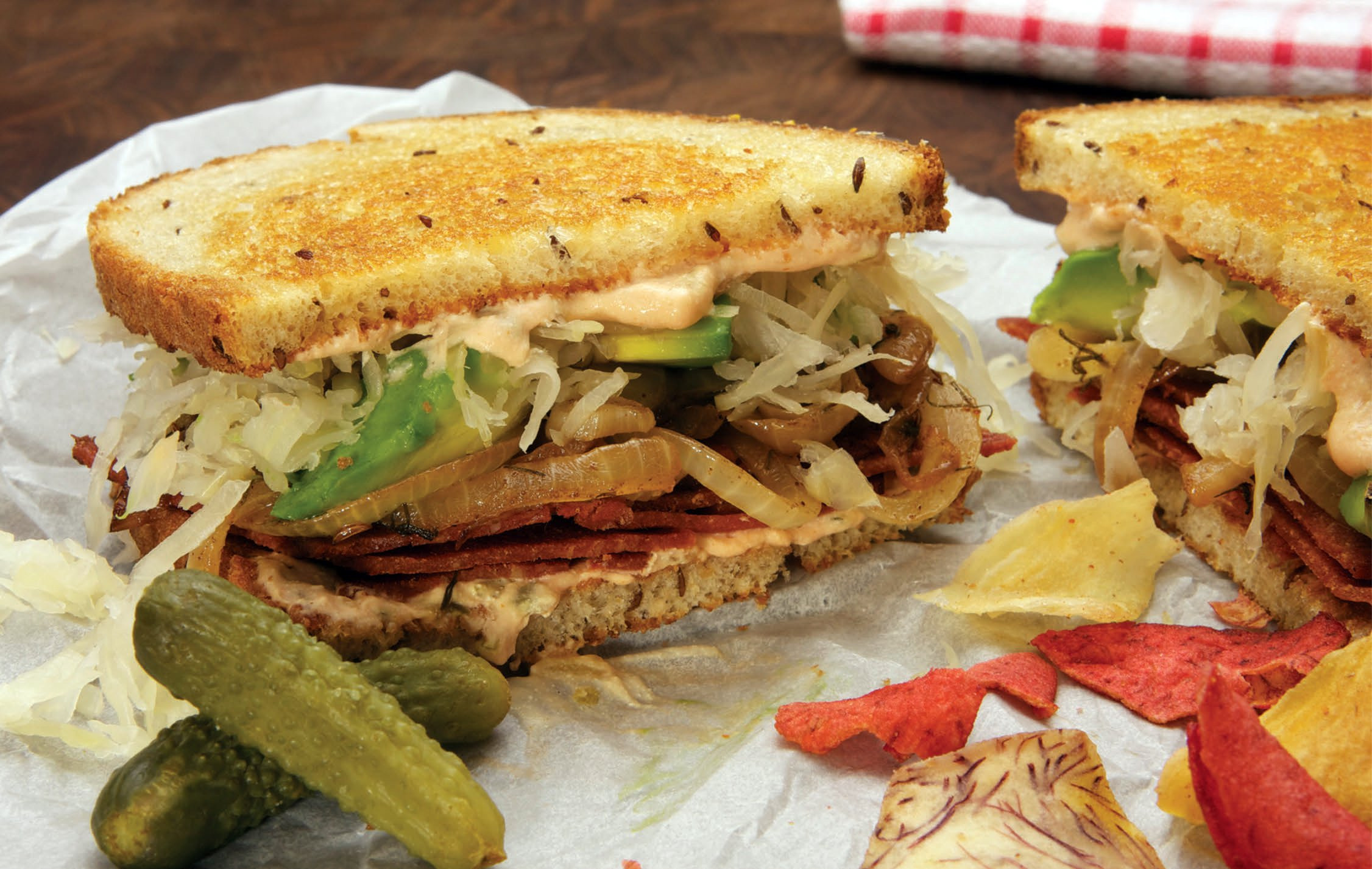 Vegetarian Reuben Sandwich Recipes
 Mayim Bialik s Reuben Sandwich [Vegan] e Green
