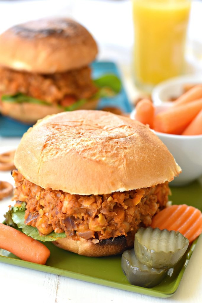 Vegetarian Sloppy Joes Beans
 Vegan Chickpea Sloppy Joes Fork and Beans