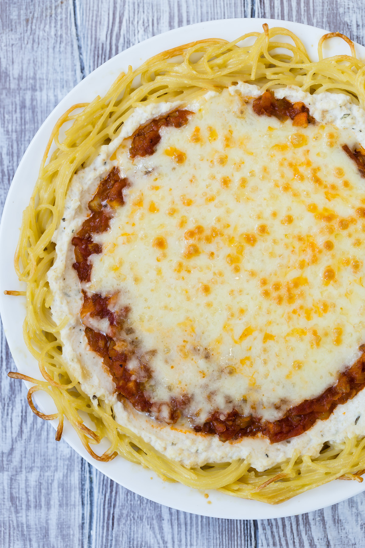 Vegetarian Spaghetti Pie
 Ve arian Spaghetti Pie