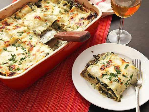 Vegetarian Spinach Lasagna
 The Food Lab Lite Ultra Creamy Spinach and Mushroom