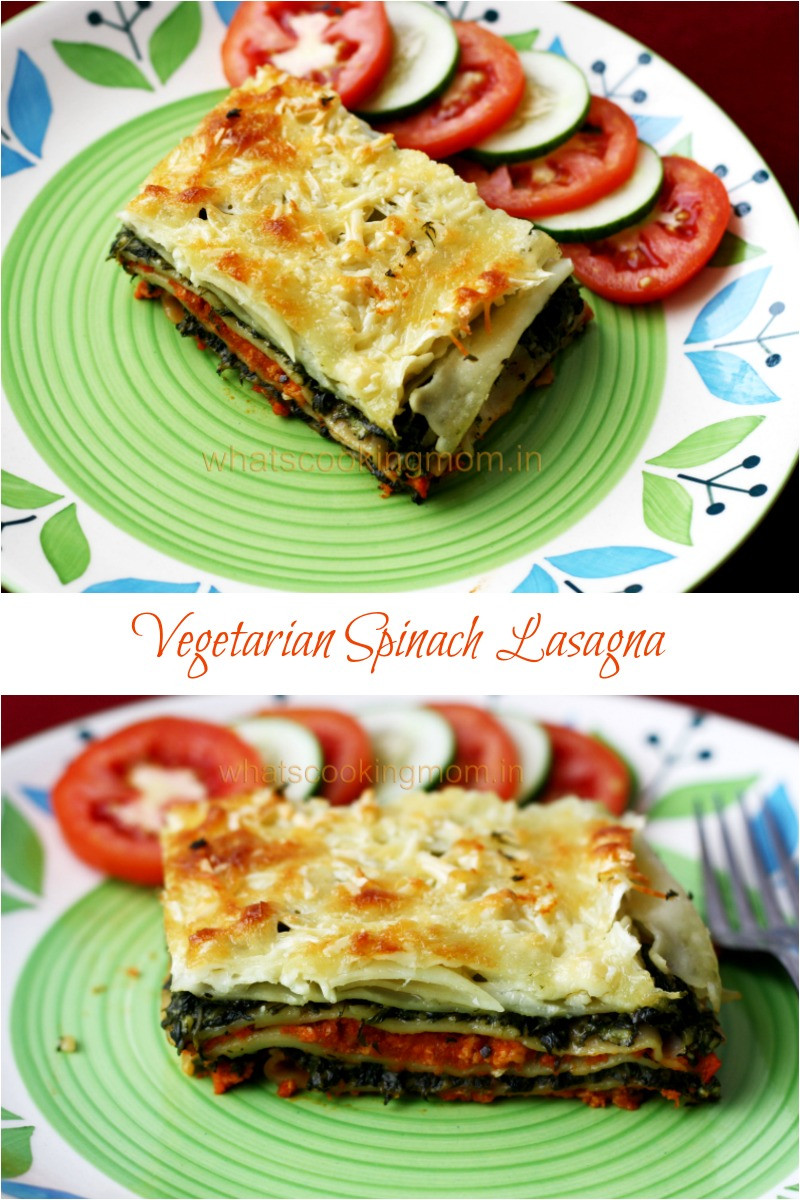 Vegetarian Spinach Lasagna
 Ve arian Spinach lasagna whats cooking mom
