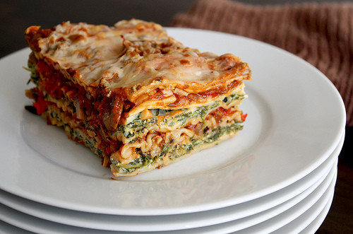 Vegetarian Spinach Lasagna Recipe
 Roasted Ve able and Spinach Lasagna Nooschi