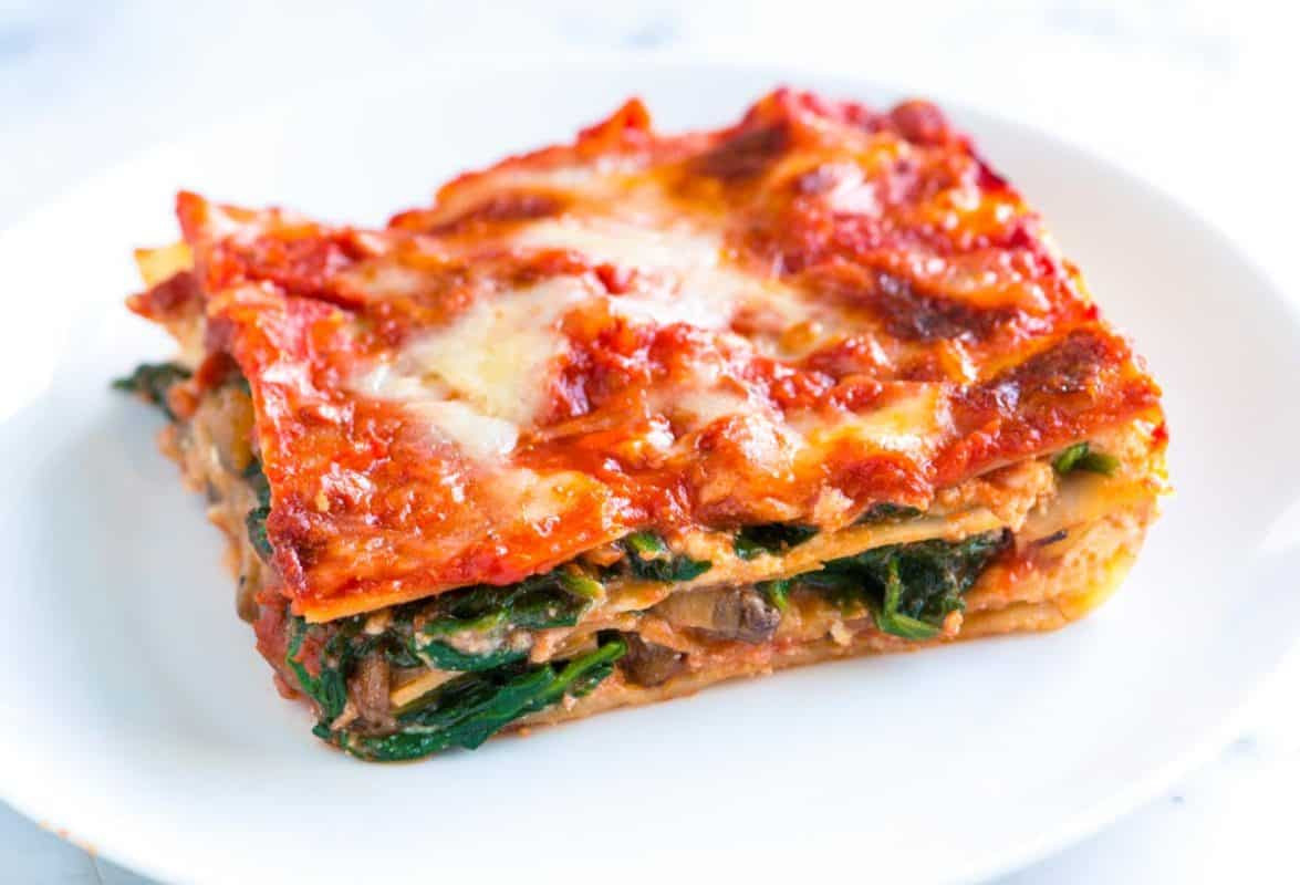 Vegetarian Spinach Lasagna Recipe
 Healthier Spinach Lasagna Recipe with Mushrooms