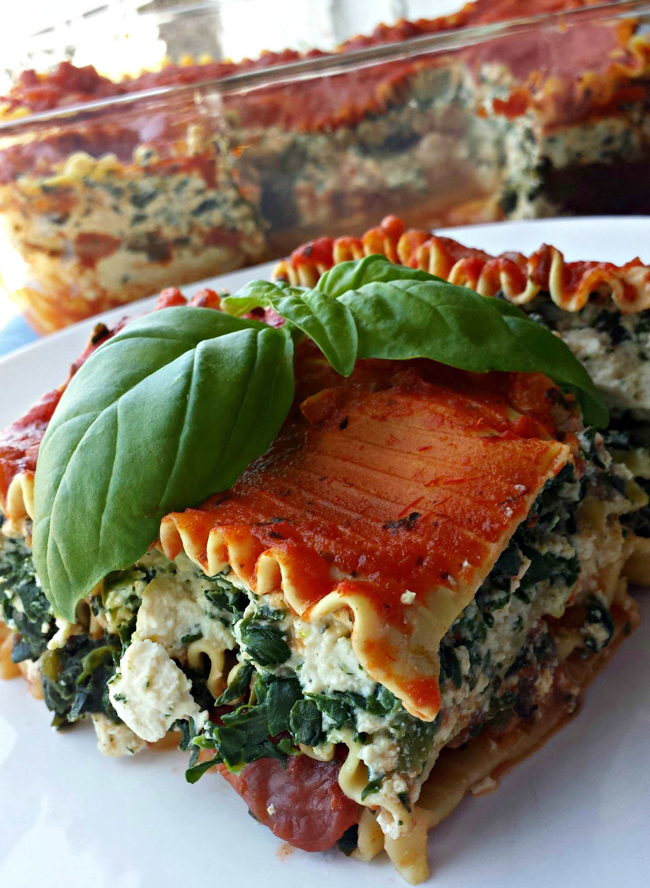 Vegetarian Spinach Lasagna
 Tofu Spinach Lasagne