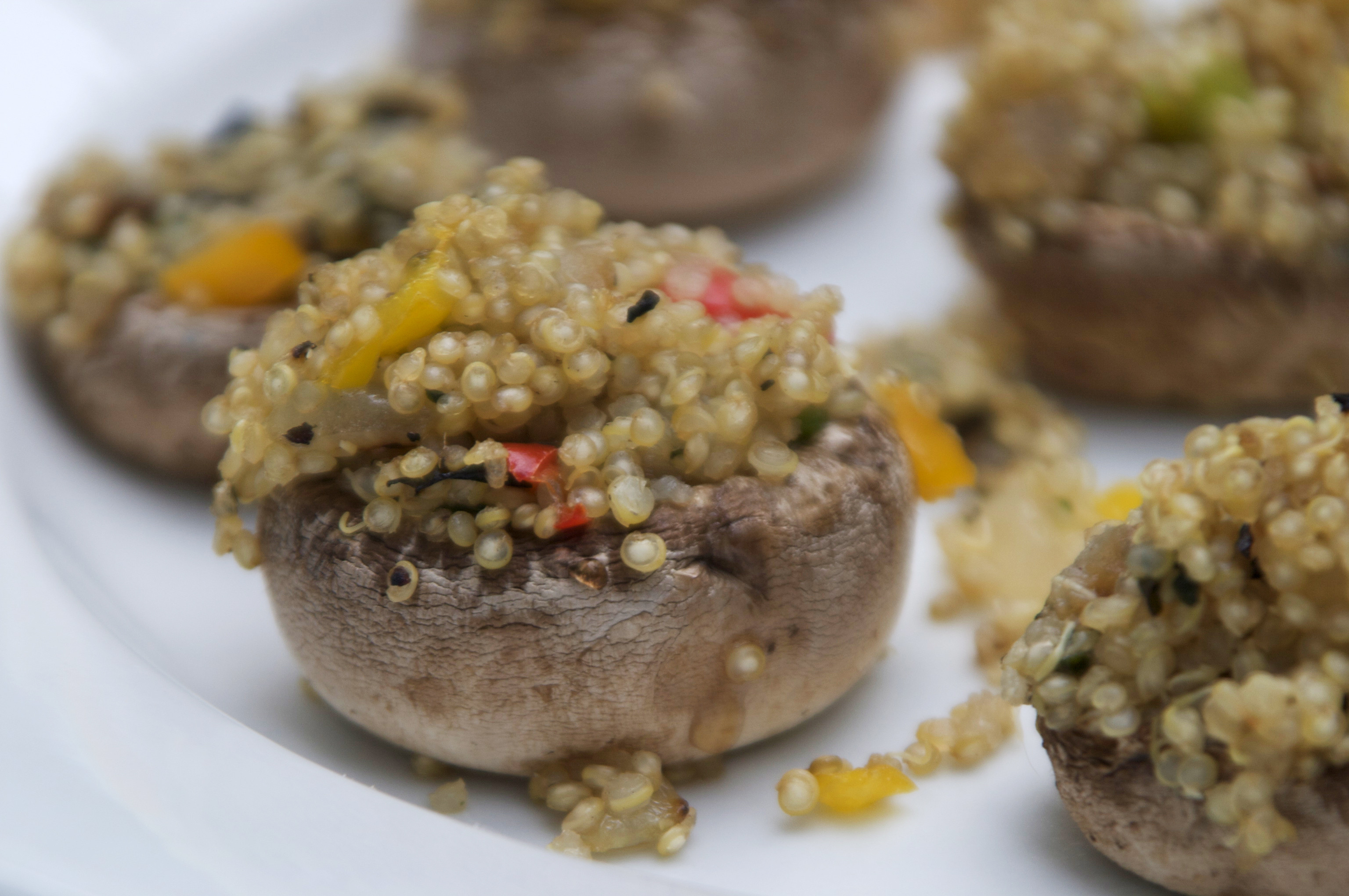 Vegetarian Stuffed Mushroom
 Spicy Vegan Quinoa Stuffed Mushrooms