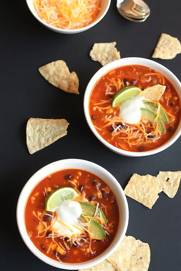 Vegetarian Taco Soup Recipes
 40 Hearty Ve arian Soup Recipes