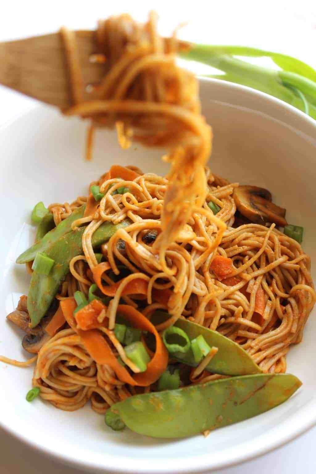 Vegetarian Thai Noodle Recipes
 Ve arian Thai Curry Noodles pumpkinandpeanutbutter
