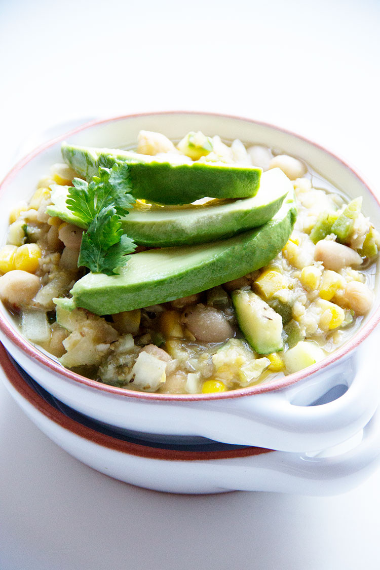 Vegetarian White Chili
 Avocado Lime Slow Cooker White Chili The Scrumptious Pumpkin