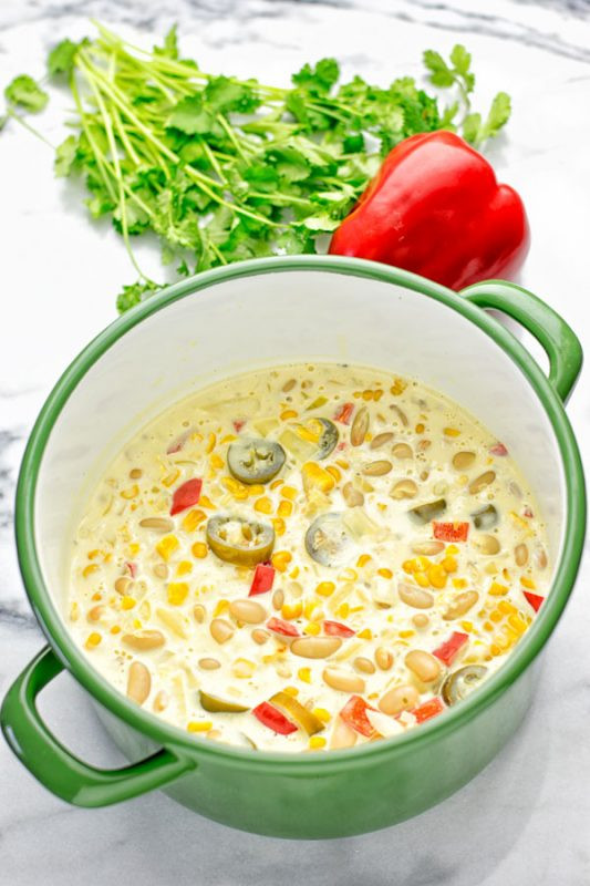 Vegetarian White Chili
 Ve arian White Chili Contentedness Cooking