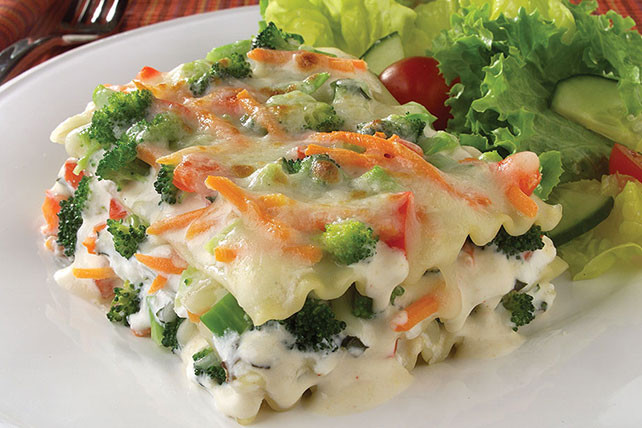 Vegetarian White Lasagna
 ve able lasagna white sauce spinach