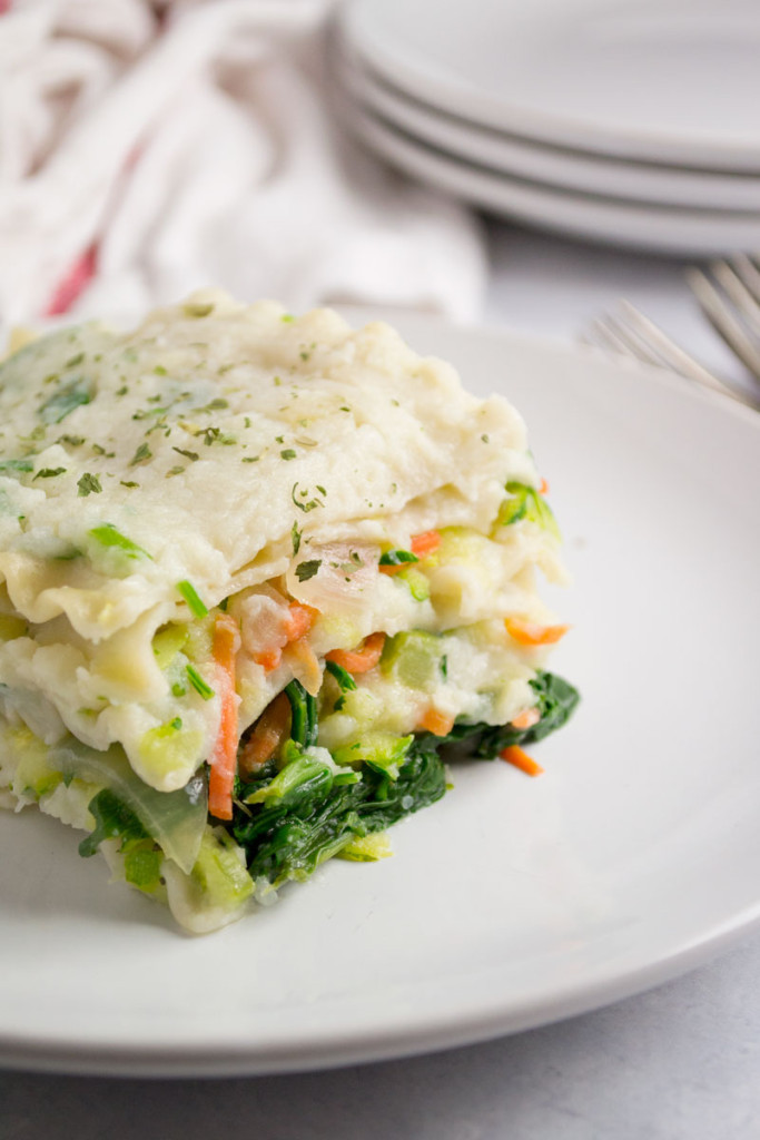 Vegetarian White Lasagna
 Vegan White Lasagna GF NF • OCD Kitchen