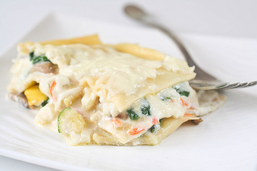 Vegetarian White Lasagna
 Ve able Lasagna with White Sauce – IC Friendly Dinner