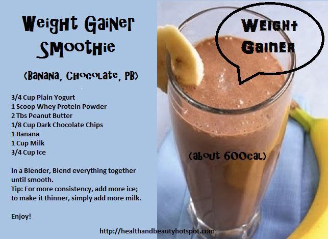 Weight Loss Smoothie Recipes With Whey Protein
 WeightGainer Smoothie Low Fat Diet