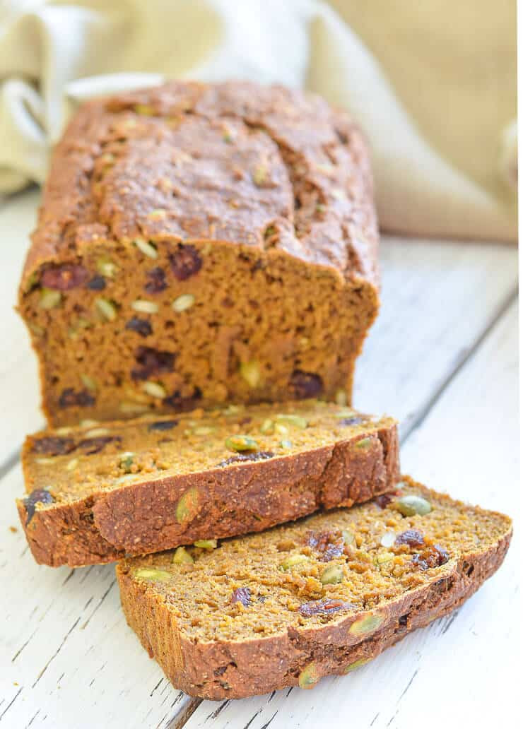 Which Bread Is Vegan
 Vegan Pumpkin Bread with Cranberries & Pumpkin Seeds A