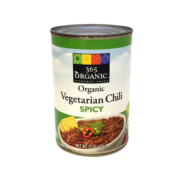 Whole Foods Vegetarian Chili
 365 Organic Spicy Ve arian Chili 15 oz from Whole