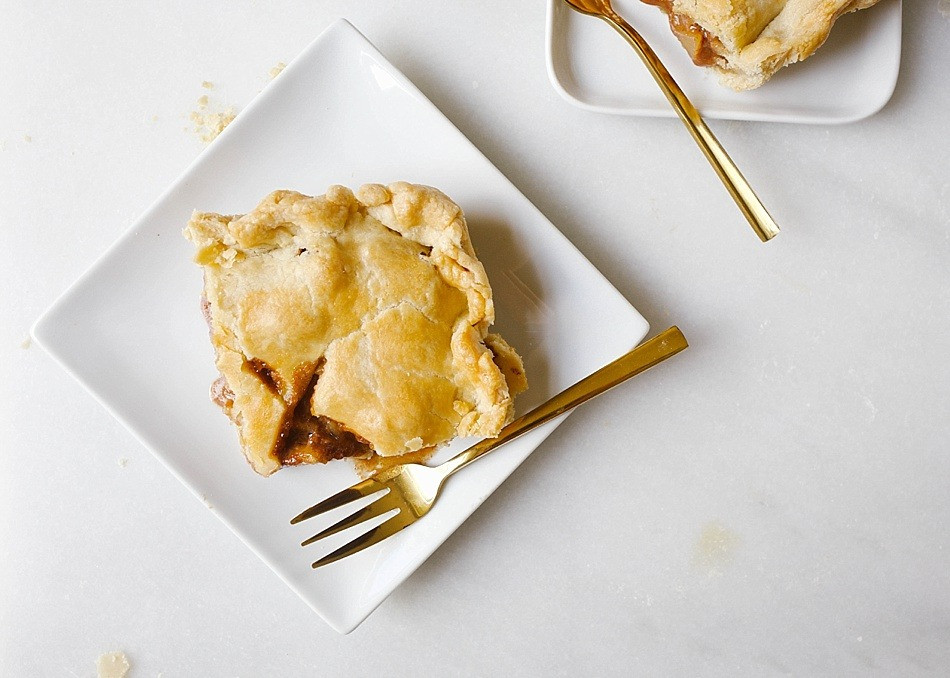 4 Thanksgiving Pies On One Sheet Tray
 Caramel Apple Pie Wood & Spoon