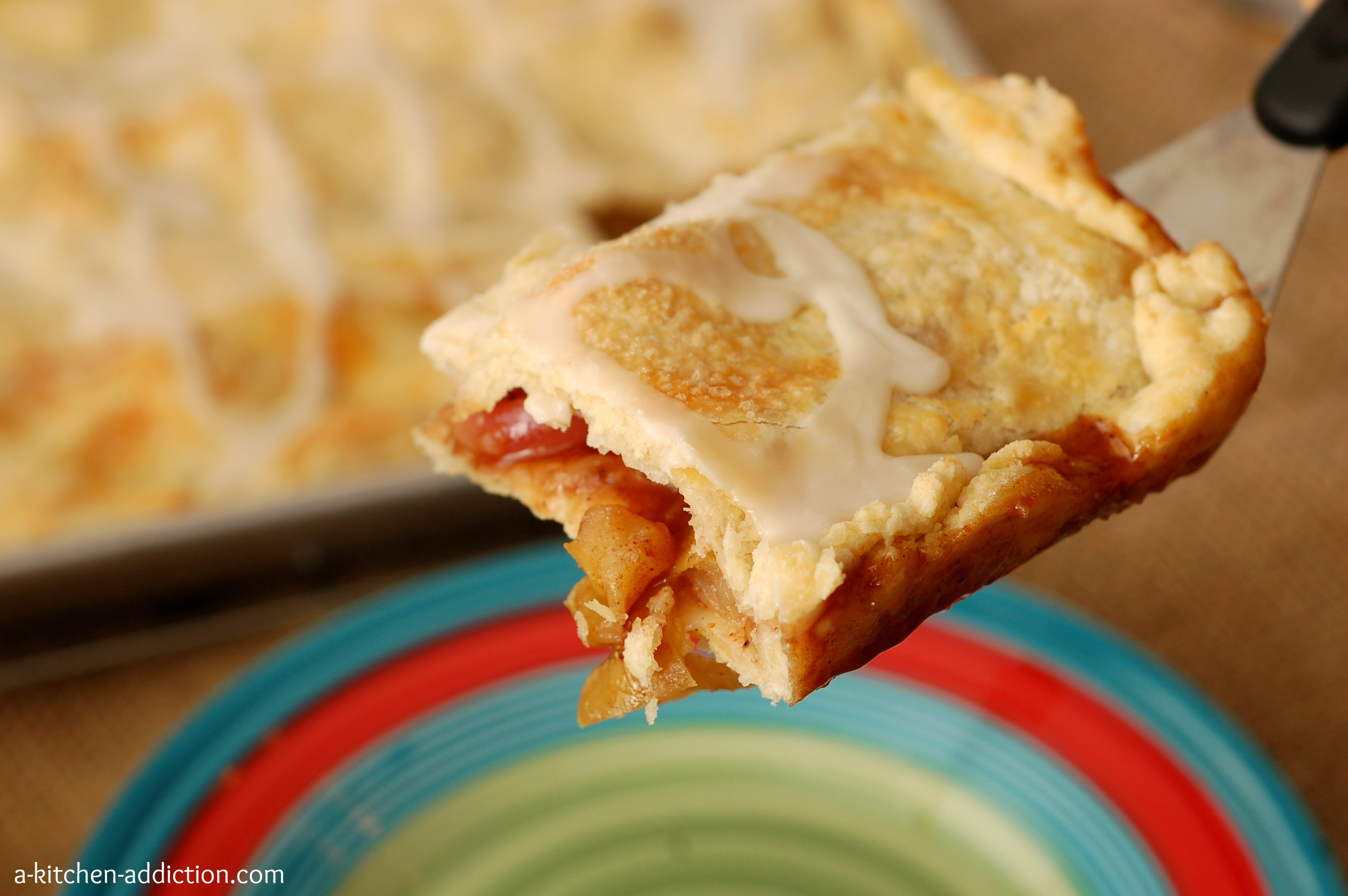 4 Thanksgiving Pies On One Sheet Tray
 Glazed Apple Pan Pie A Kitchen Addiction