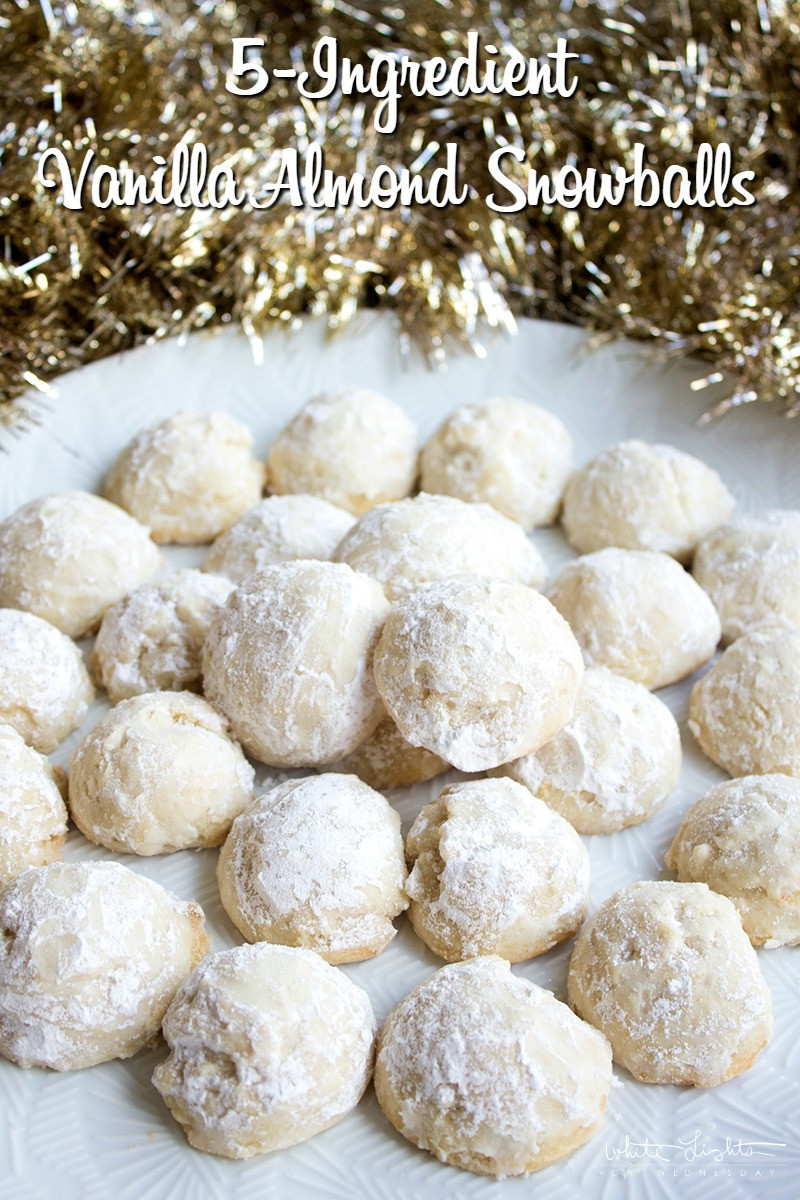 Almond Christmas Cookies
 5 Ingre nt Vanilla Almond Snowballs Christmas Cookie