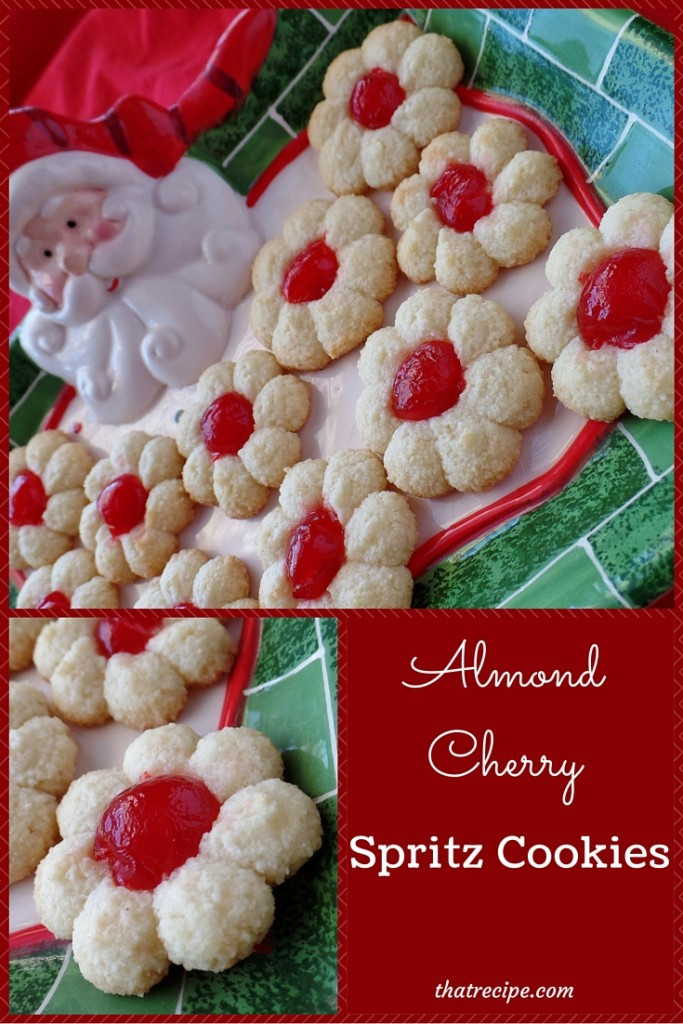 Almond Christmas Cookies
 Almond Cherry Spritz Cookies Deliciously Easy and Gluten Free
