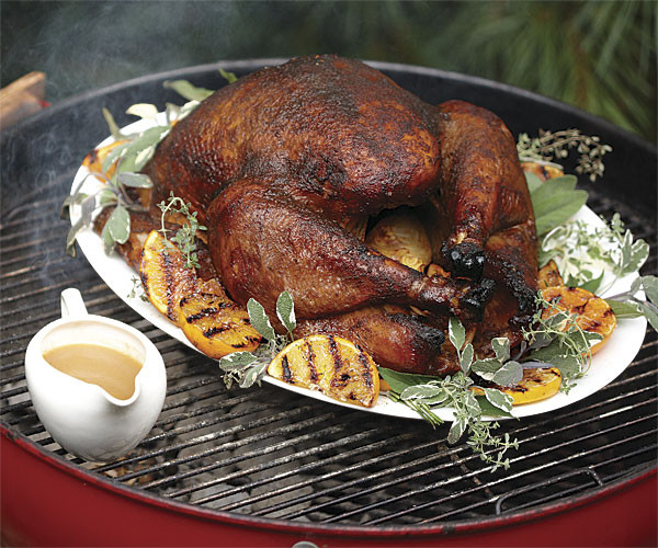 Bbq Thanksgiving Turkey
 Bacon Wrapped Smoked Turkey Recipe FineCooking