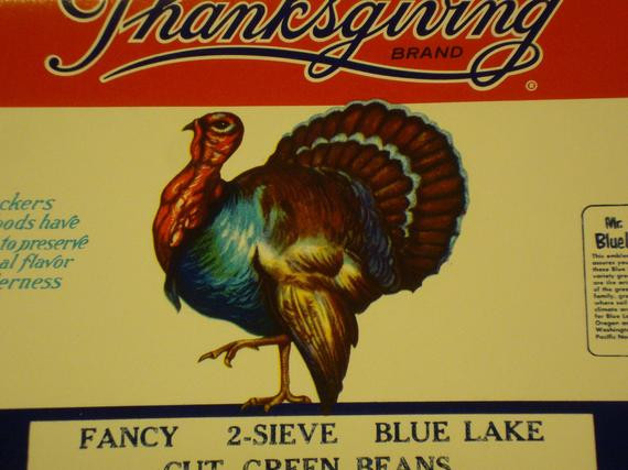 Best Turkey Brand For Thanksgiving
 Thanksgiving Brand Blue Lake Cut Green BEans by TinkersShop