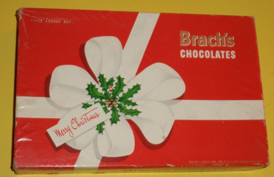 Brach'S Christmas Candy
 Brach s Chocolates 1950s Christmas Candy Box Good