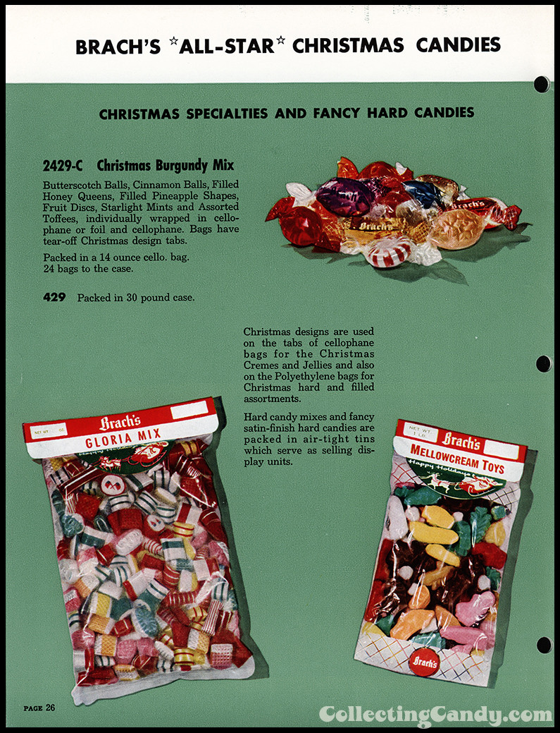 Brach'S Christmas Candy
 Brach’s 1953 Fall & Christmas Candy Catalog