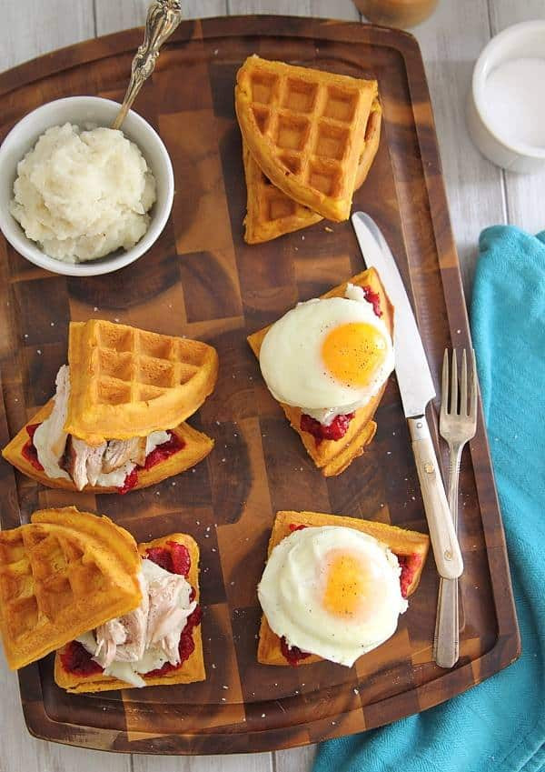 Breakfast Open On Thanksgiving
 Thanksgiving leftover waffle breakfast sandwiches