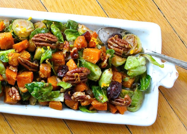 Brussels Sprouts Thanksgiving Side Dishes
 Orange Glazed Brussels Sprouts and Butternut Squash
