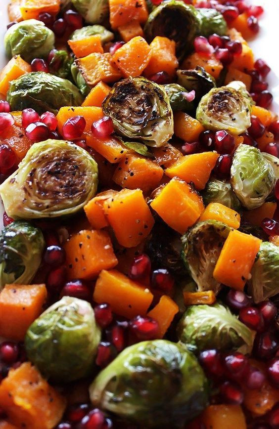 Brussels Sprouts Thanksgiving Side Dishes
 Roasted Butternut Squash and Brussels Sprouts with