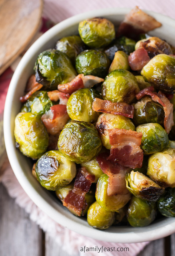Brussels Sprouts Thanksgiving Side Dishes
 Oven Roasted Brussels Sprouts with Bacon A Family Feast