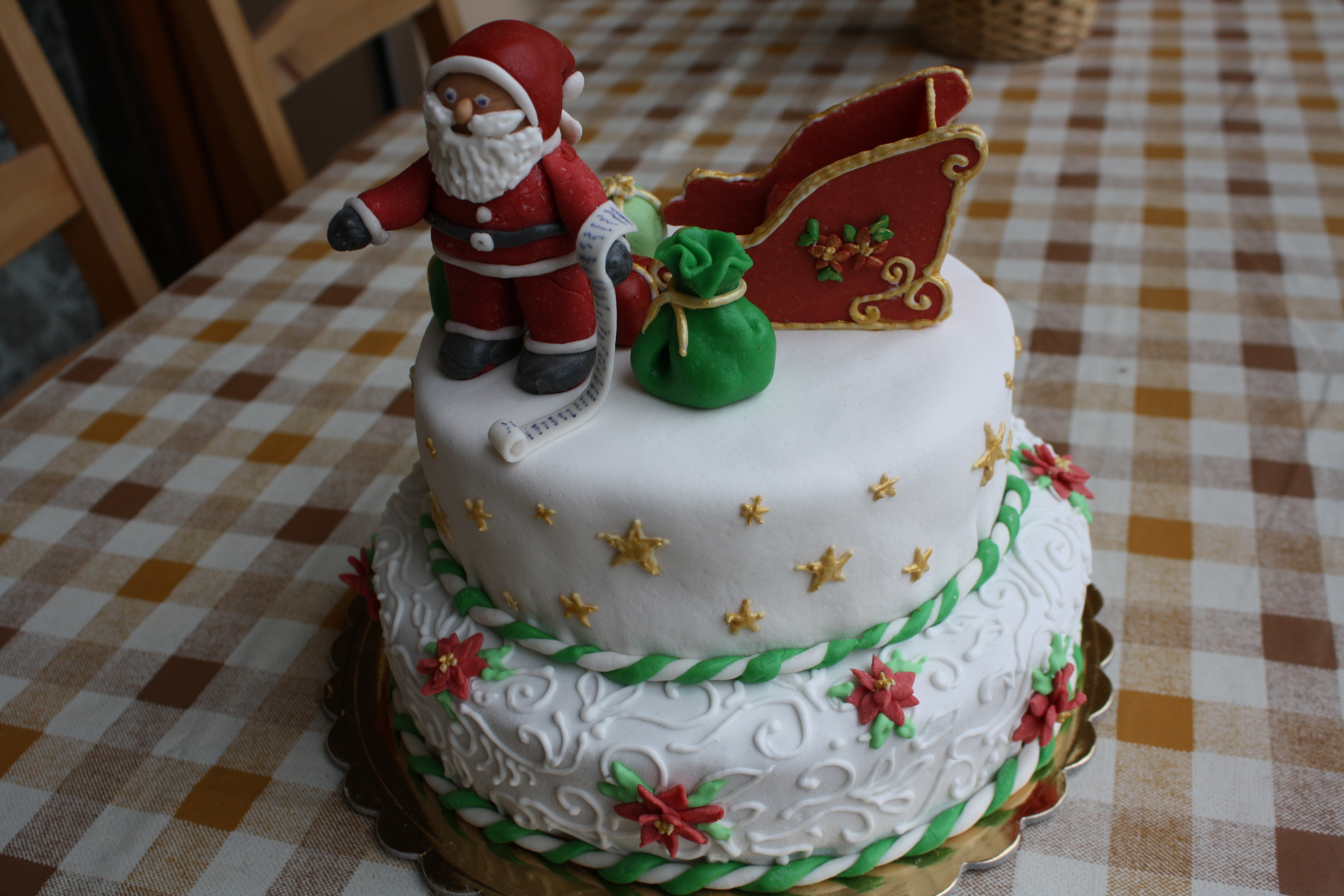 Buttercream Christmas Cakes
 Christmas Cake – Santa delivering christmas ts on his