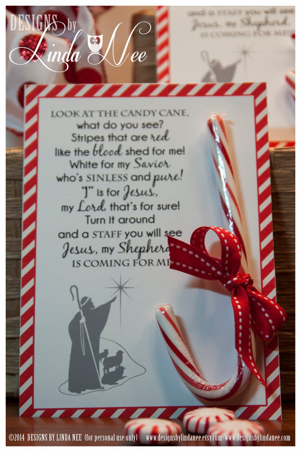 Candy Cane Christmas Cards
 Legend of the Candy Cane Card for Witnessing at Christmas
