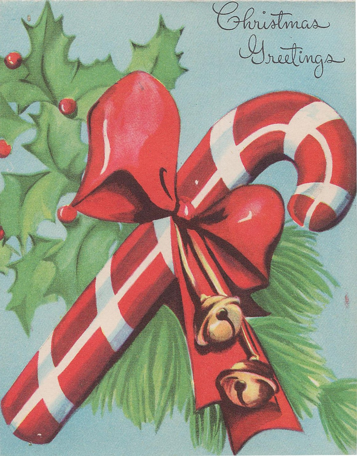 Candy Cane Christmas Cards
 Candy Cane Vintage Christmas Card