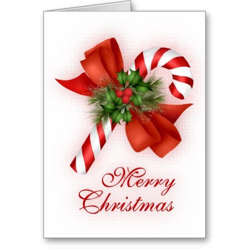 Candy Cane Christmas Cards
 Christmas Candy Cane Greeting Card also available