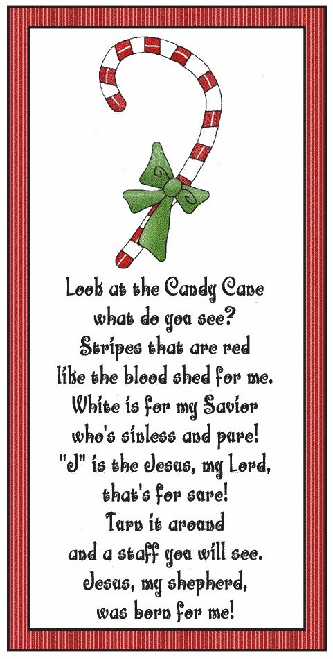 Candy Cane Christmas Story
 Meaning of the candy cane