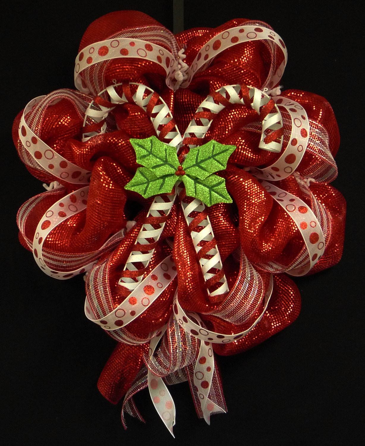 Candy Cane Christmas Wreath
 Candy Cane Wreath Christmas Wreath Red White Wreaths Poly