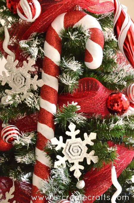 Candy Canes On Christmas Tree
 Peppermint Christmas Tree