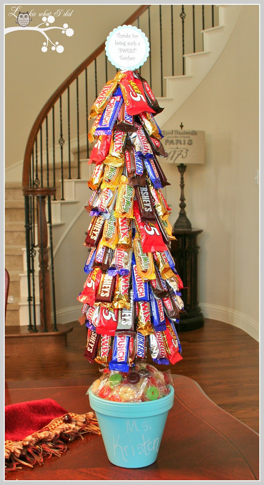 Candy Christmas Tree Craft
 Lookie What I Did A Candy Topiary