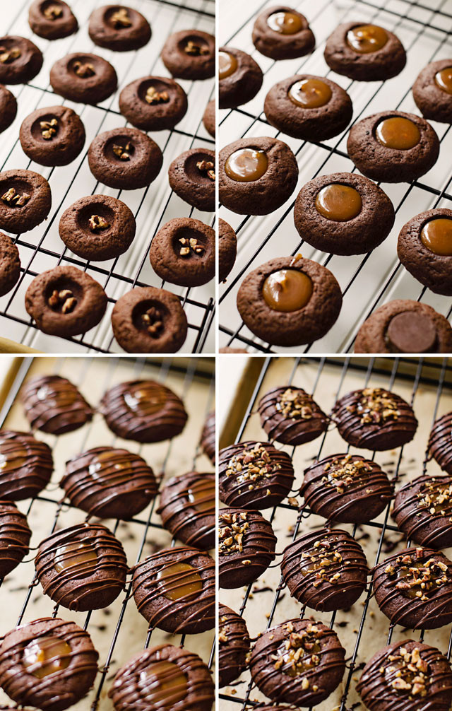 Caramel Christmas Cookies
 Chocolate Caramel Turtle Thumbprint Cookies