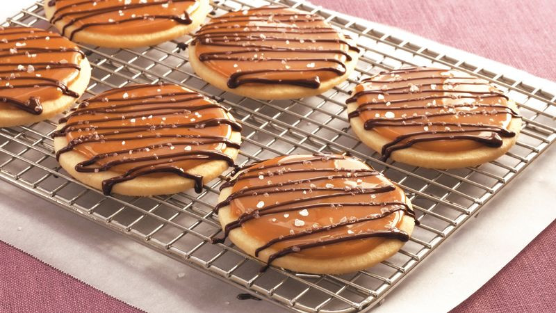 Caramel Christmas Cookies
 Salted Caramel Shortbread Cookies Recipe BettyCrocker